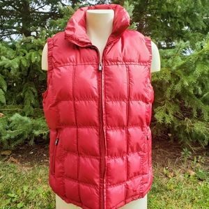 Red puffer vest